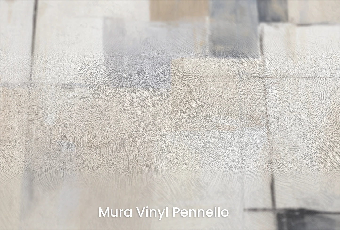 Zbliżenie na artystyczną fototapetę o nazwie Soft Intersection na podłożu Mura Vinyl Pennello - faktura pociągnięć pędzla malarskiego.