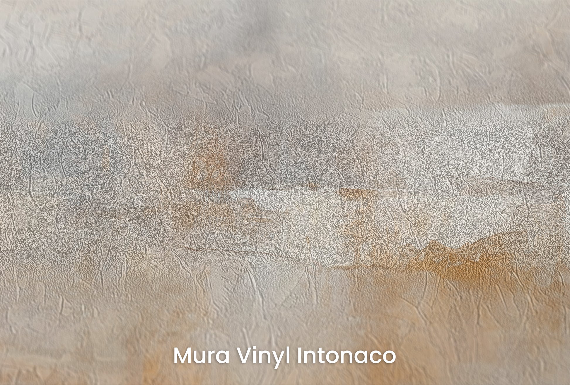 Zbliżenie na artystyczną fototapetę o nazwie SILENT DAWN WHISPERS na podłożu Mura Vinyl Intonaco - struktura tartego tynku.