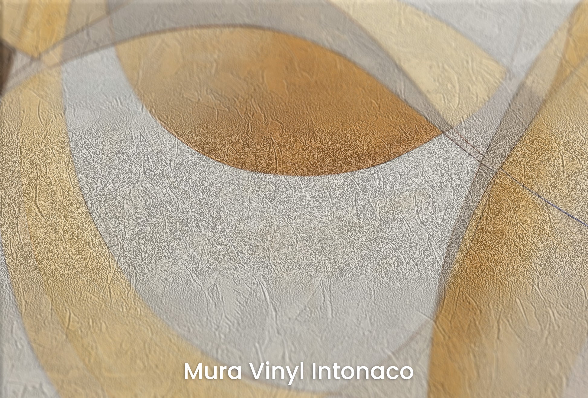 Zbliżenie na artystyczną fototapetę o nazwie SWIRLING SPECTRUM ELEGANCE na podłożu Mura Vinyl Intonaco - struktura tartego tynku.
