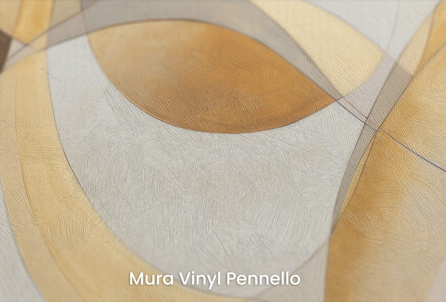 Zbliżenie na artystyczną fototapetę o nazwie SWIRLING SPECTRUM ELEGANCE na podłożu Mura Vinyl Pennello - faktura pociągnięć pędzla malarskiego.