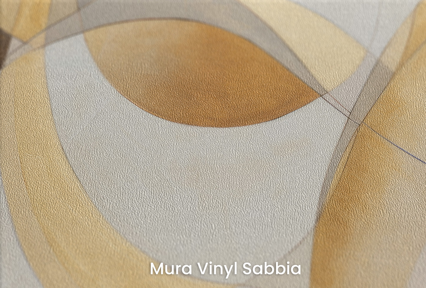 Zbliżenie na artystyczną fototapetę o nazwie SWIRLING SPECTRUM ELEGANCE na podłożu Mura Vinyl Sabbia struktura grubego ziarna piasku.
