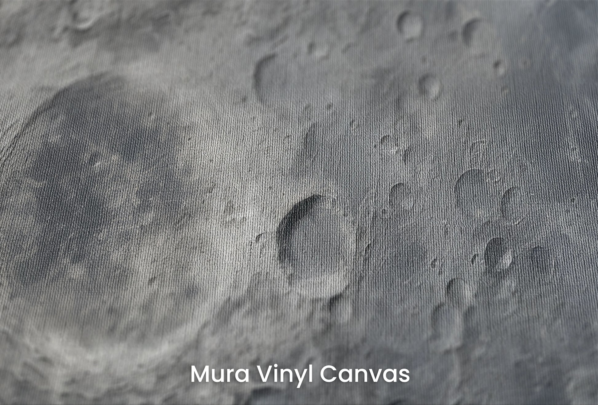 Zbliżenie na artystyczną fototapetę o nazwie Lunar Silence #2 na podłożu Mura Vinyl Canvas - faktura naturalnego płótna.