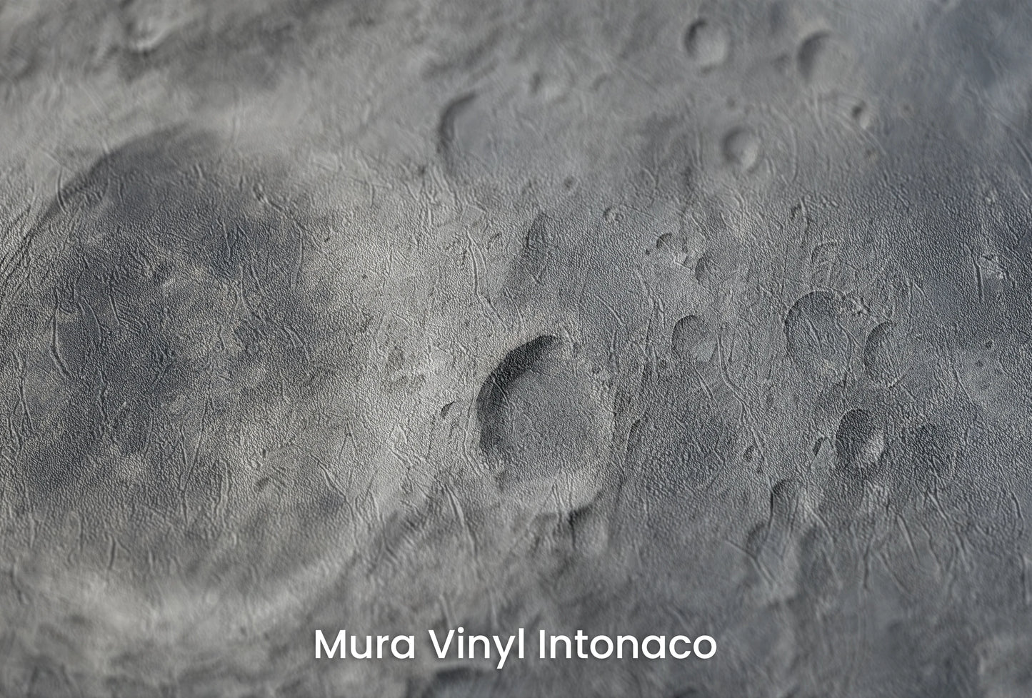 Zbliżenie na artystyczną fototapetę o nazwie Lunar Silence #2 na podłożu Mura Vinyl Intonaco - struktura tartego tynku.