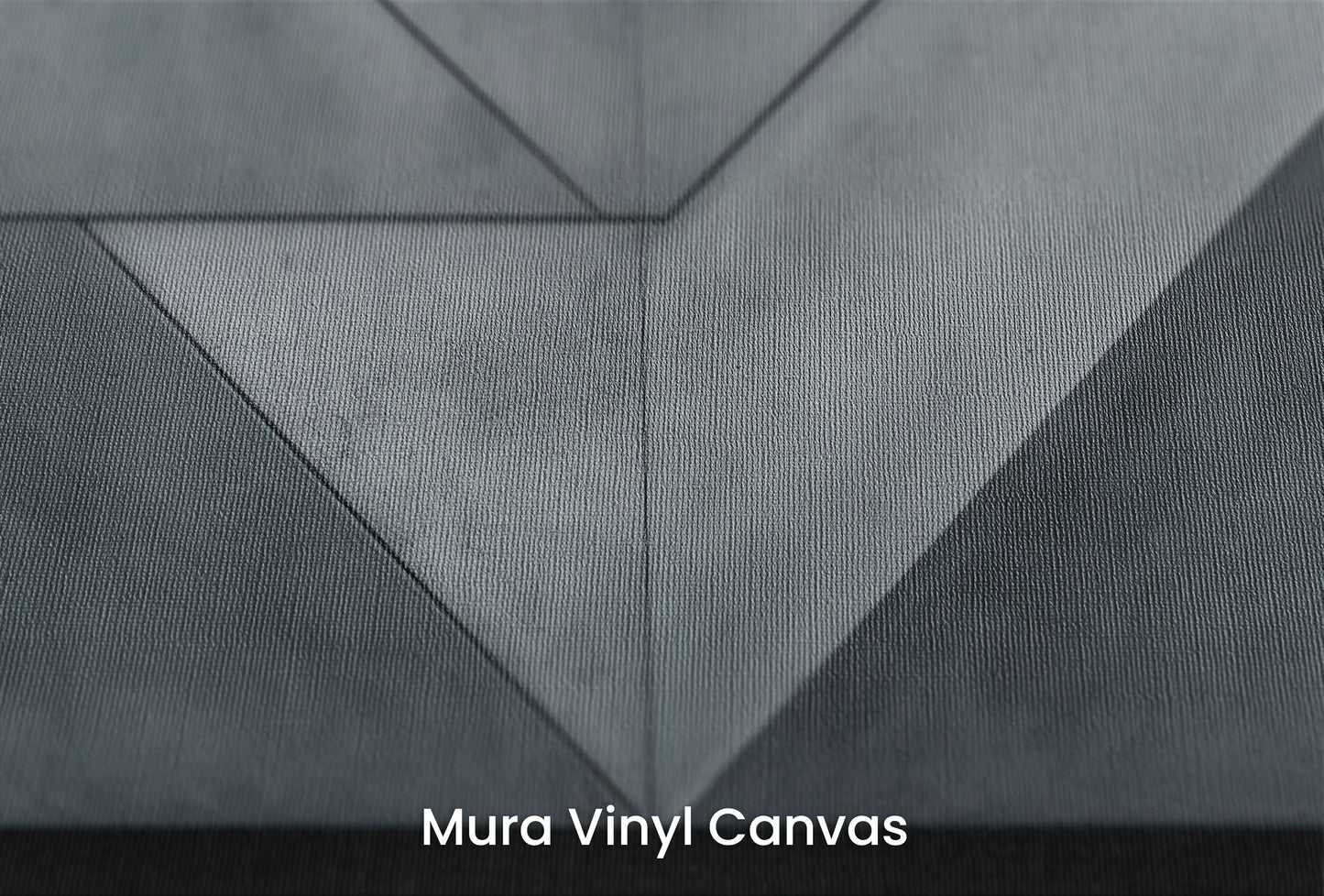 Zbliżenie na artystyczną fototapetę o nazwie Inverted Pyramid na podłożu Mura Vinyl Canvas - faktura naturalnego płótna.