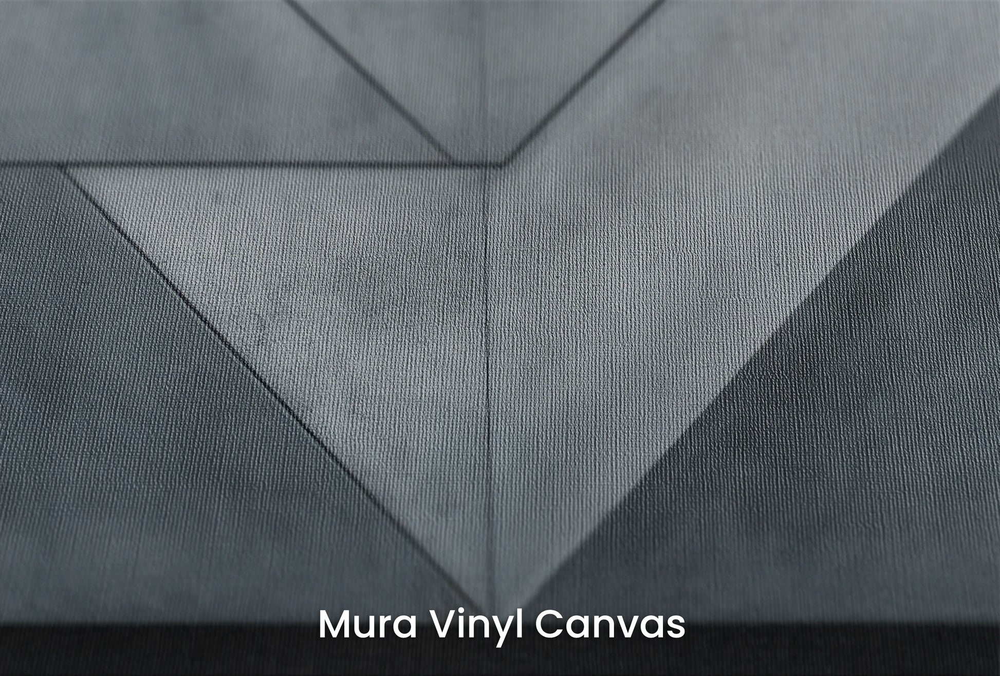 Zbliżenie na artystyczną fototapetę o nazwie Inverted Pyramid na podłożu Mura Vinyl Canvas - faktura naturalnego płótna.