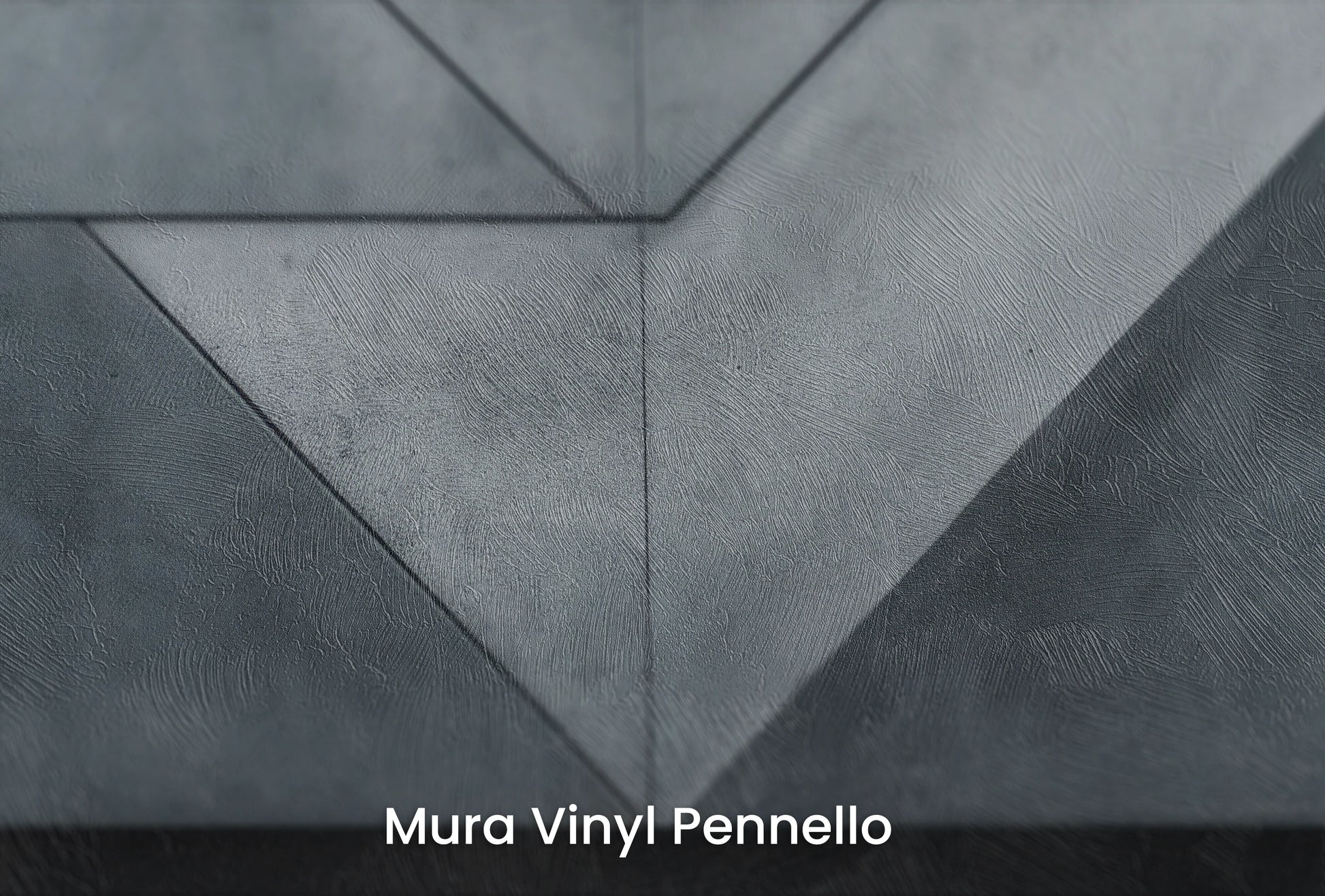 Zbliżenie na artystyczną fototapetę o nazwie Inverted Pyramid na podłożu Mura Vinyl Pennello - faktura pociągnięć pędzla malarskiego.