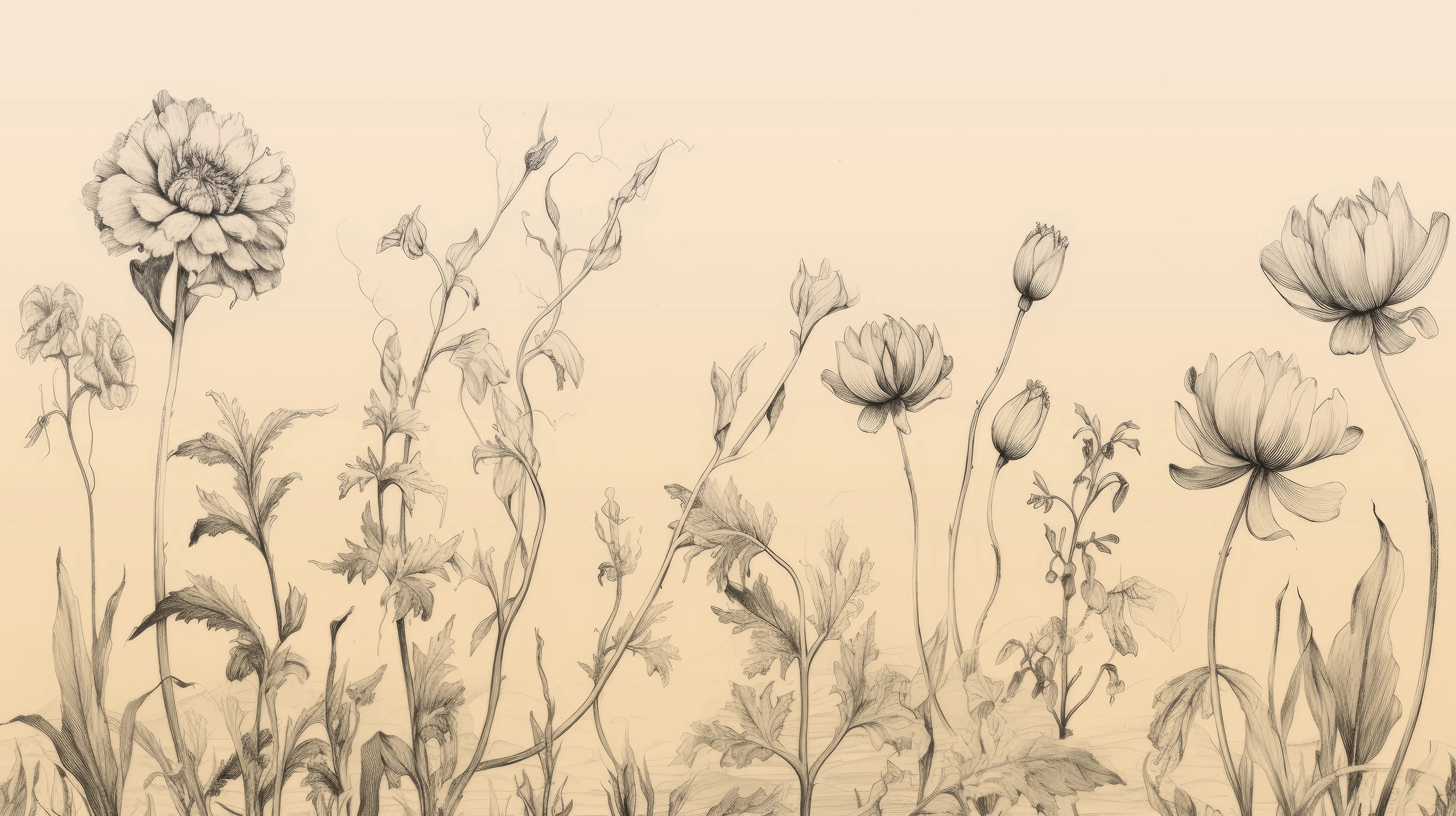 Podgląd wzoru: Prezentacja całego wzoru fototapety o nazwie Sunflower Elegance