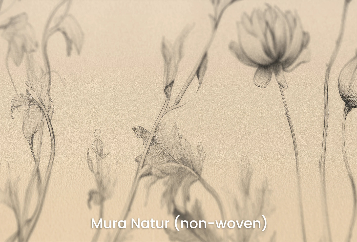 Zbliżenie na artystyczną fototapetę o nazwie Sunflower Elegance na podłożu Mura Natur (non-woven) - naturalne i ekologiczne podłoże.