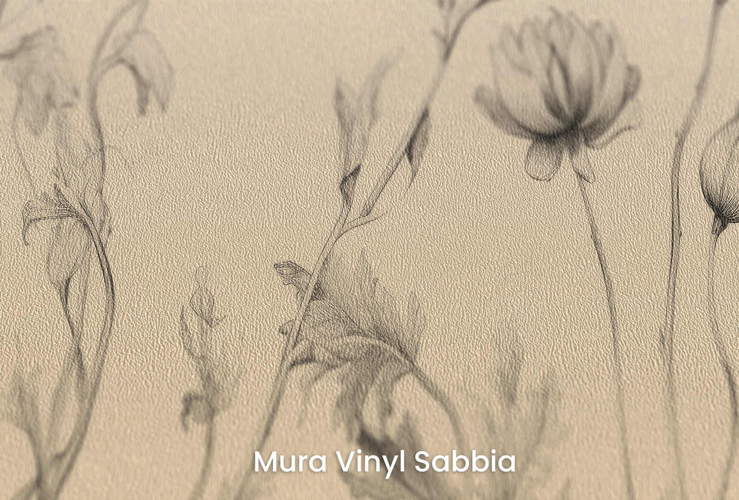 Zbliżenie na artystyczną fototapetę o nazwie Sunflower Elegance na podłożu Mura Vinyl Sabbia struktura grubego ziarna piasku.