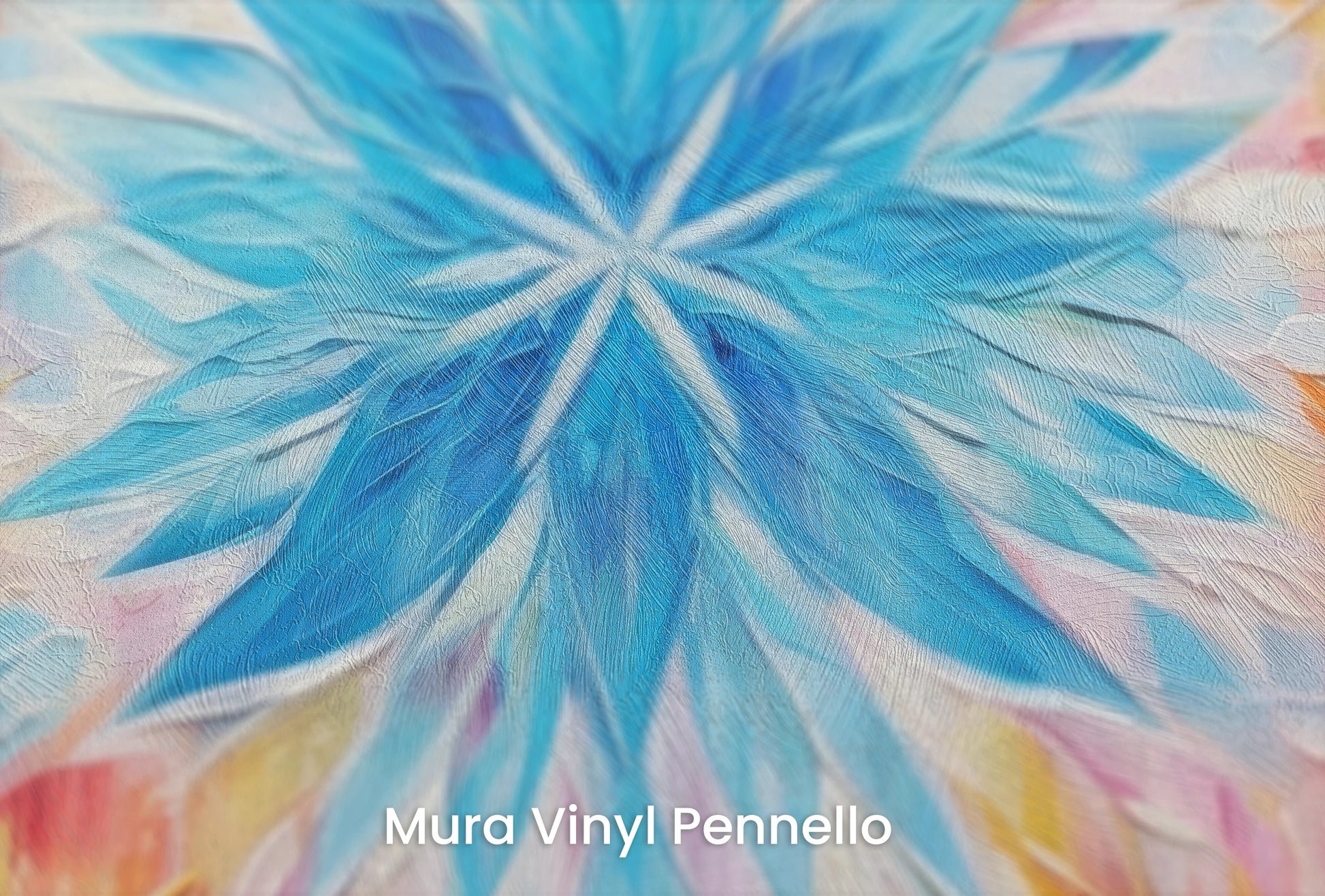Zbliżenie na artystyczną fototapetę o nazwie Fire and Ice na podłożu Mura Vinyl Pennello - faktura pociągnięć pędzla malarskiego.
