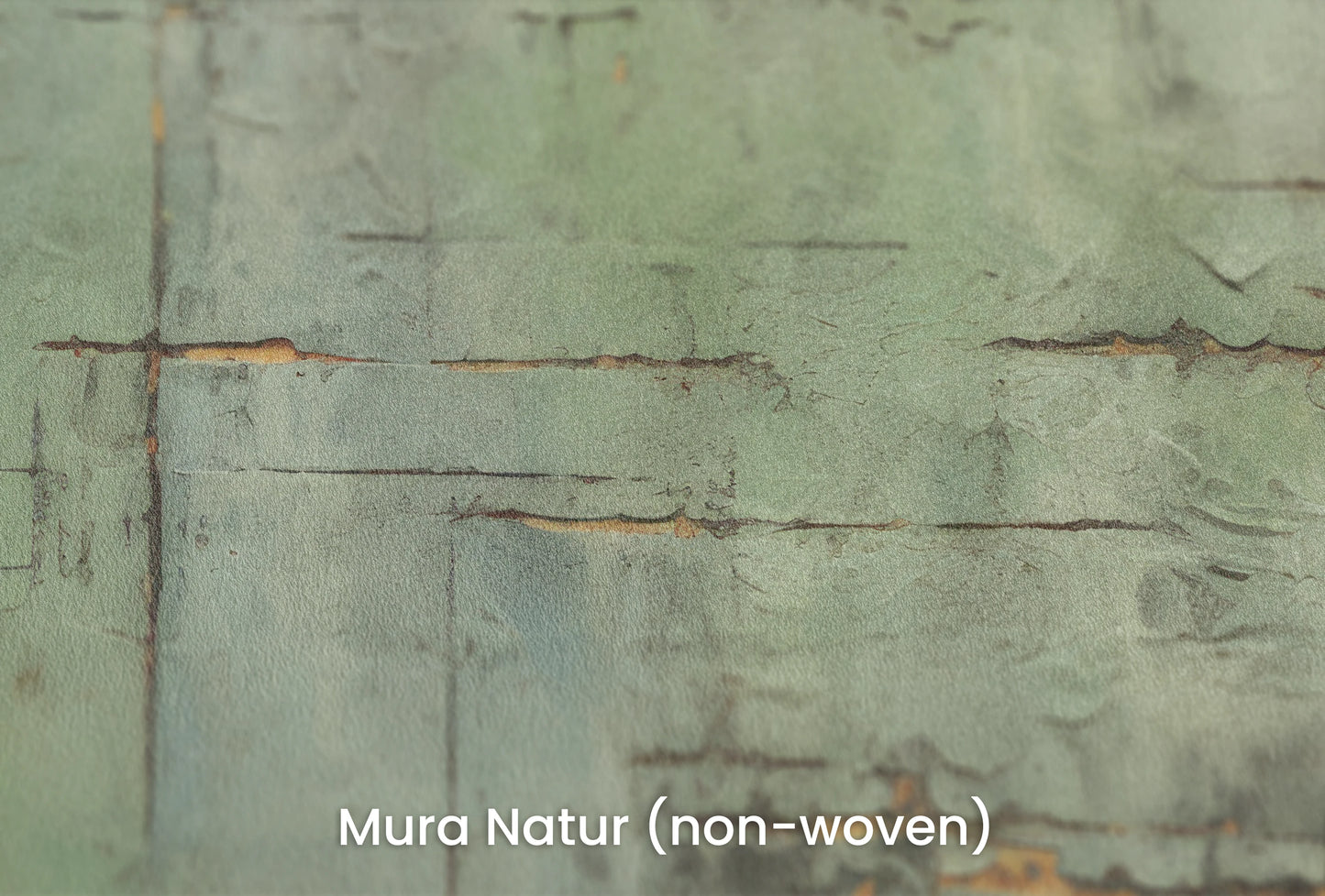 Zbliżenie na artystyczną fototapetę o nazwie Aged Mint na podłożu Mura Natur (non-woven) - naturalne i ekologiczne podłoże.