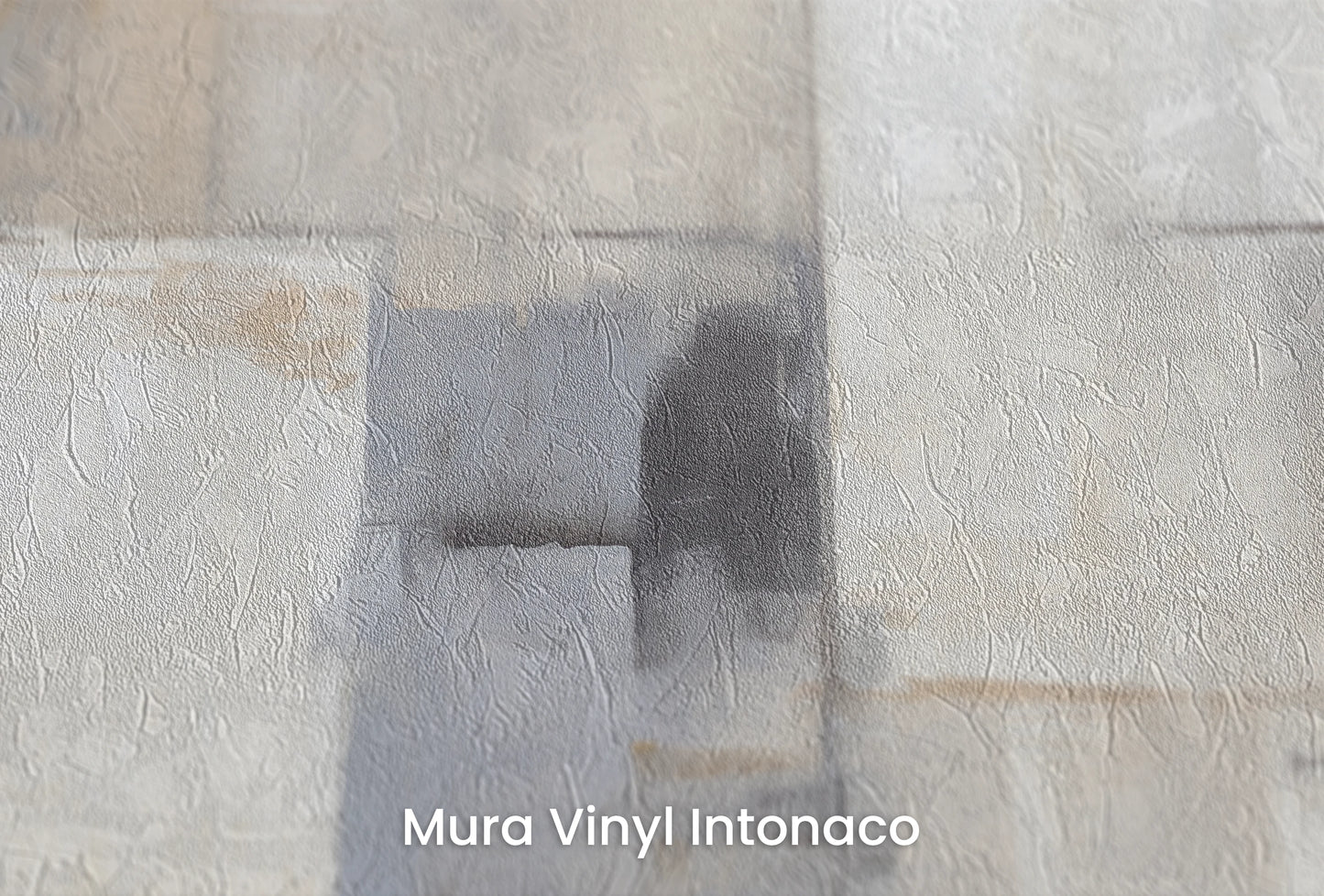 Zbliżenie na artystyczną fototapetę o nazwie Muted Tones na podłożu Mura Vinyl Intonaco - struktura tartego tynku.
