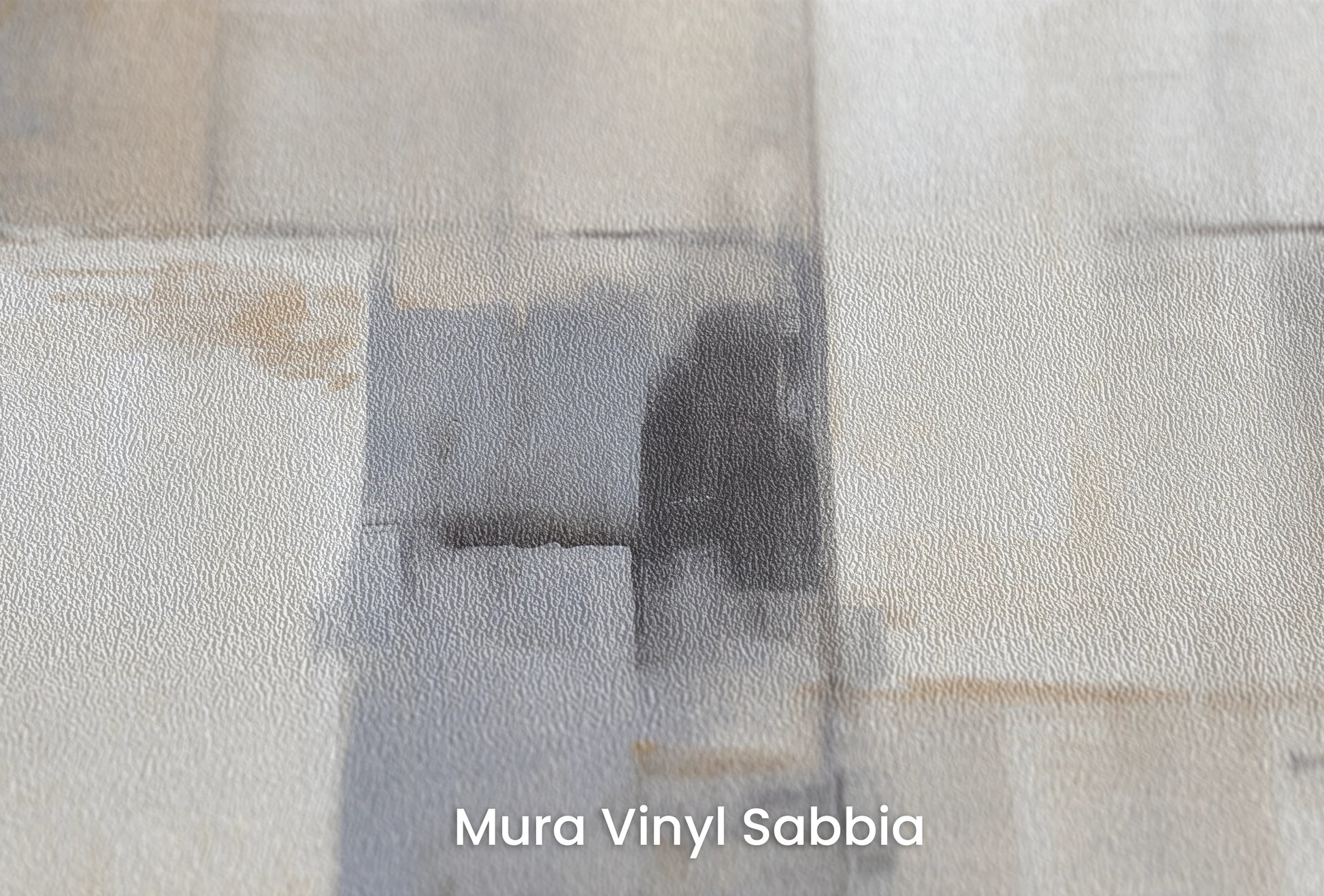 Zbliżenie na artystyczną fototapetę o nazwie Muted Tones na podłożu Mura Vinyl Sabbia struktura grubego ziarna piasku.