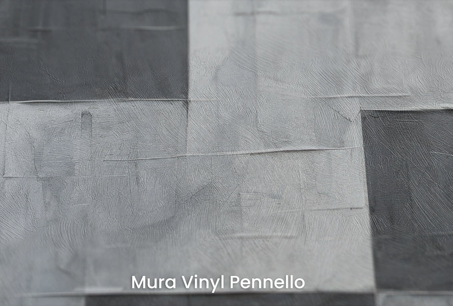 Zbliżenie na artystyczną fototapetę o nazwie Shades of Monochrome na podłożu Mura Vinyl Pennello - faktura pociągnięć pędzla malarskiego.