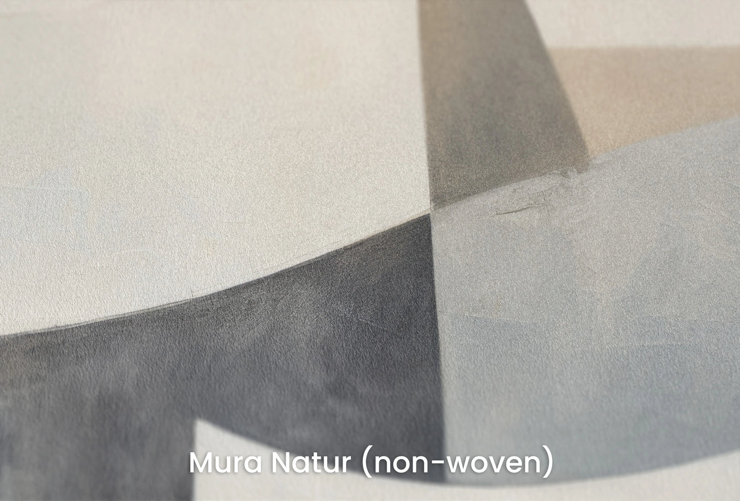 Zbliżenie na artystyczną fototapetę o nazwie Curved Tranquility na podłożu Mura Natur (non-woven) - naturalne i ekologiczne podłoże.