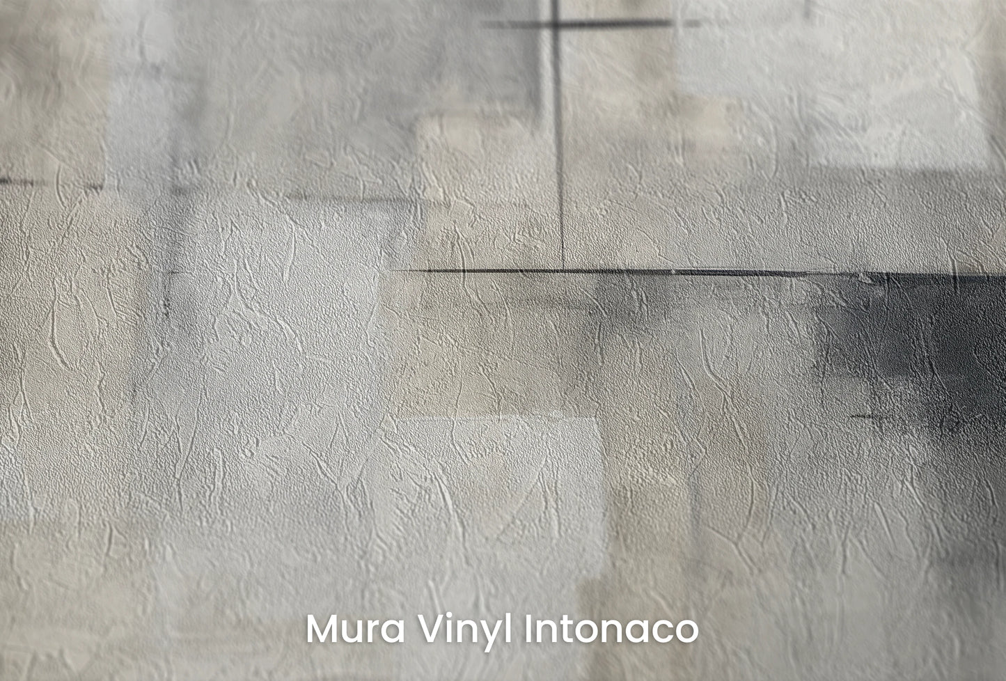 Zbliżenie na artystyczną fototapetę o nazwie Dark Interlude na podłożu Mura Vinyl Intonaco - struktura tartego tynku.