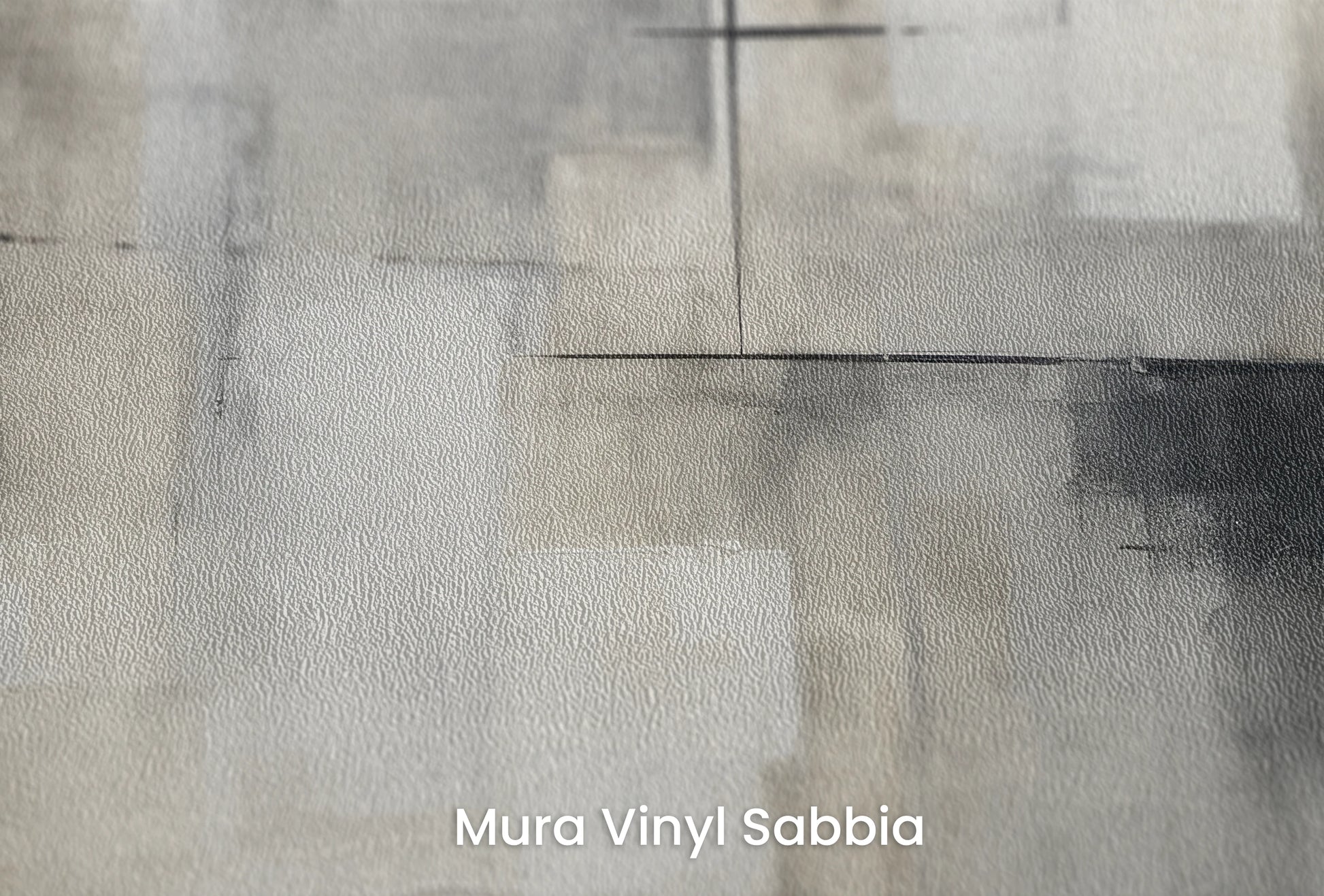 Zbliżenie na artystyczną fototapetę o nazwie Dark Interlude na podłożu Mura Vinyl Sabbia struktura grubego ziarna piasku.