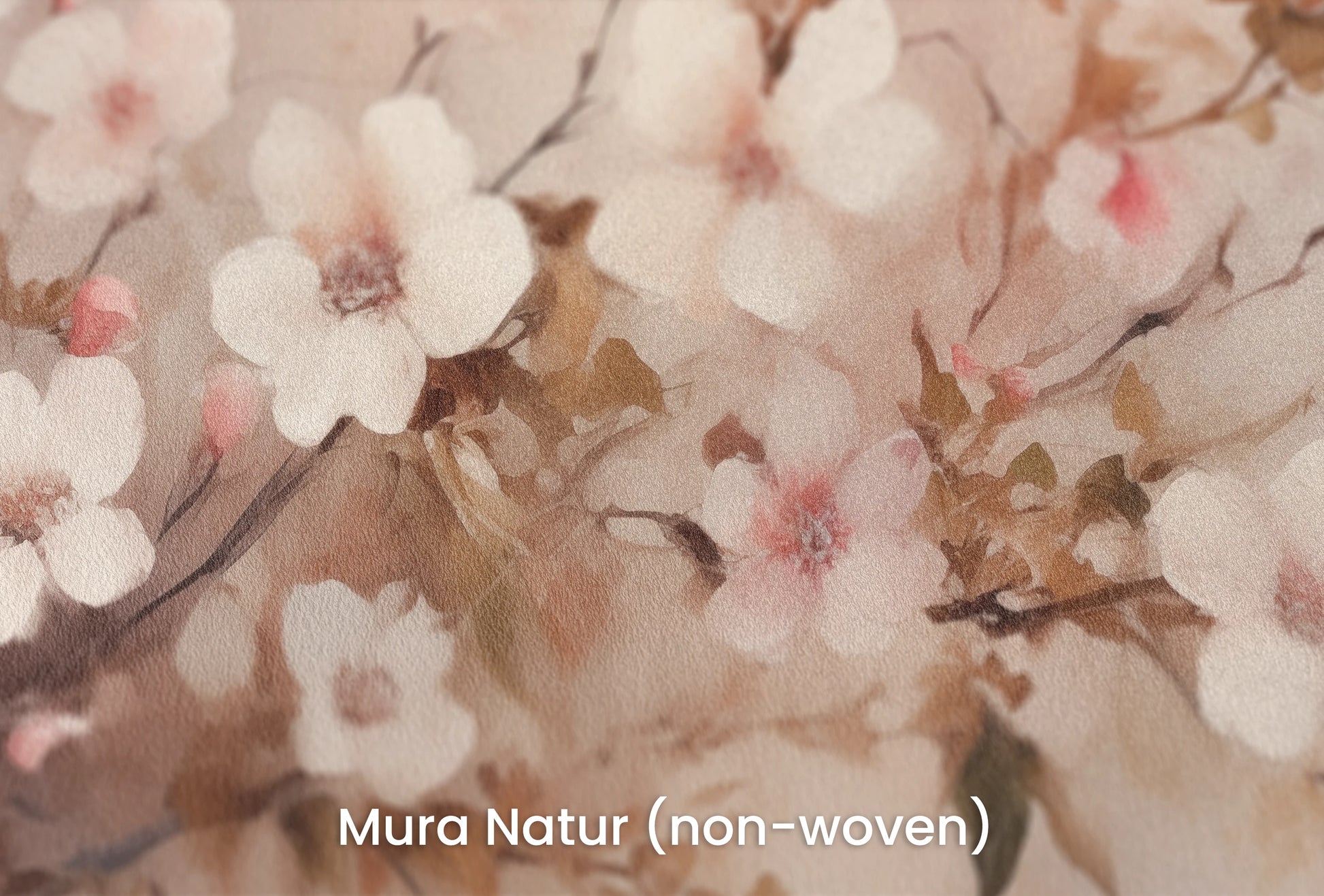 Zbliżenie na artystyczną fototapetę o nazwie Cherry Bliss na podłożu Mura Natur (non-woven) - naturalne i ekologiczne podłoże.