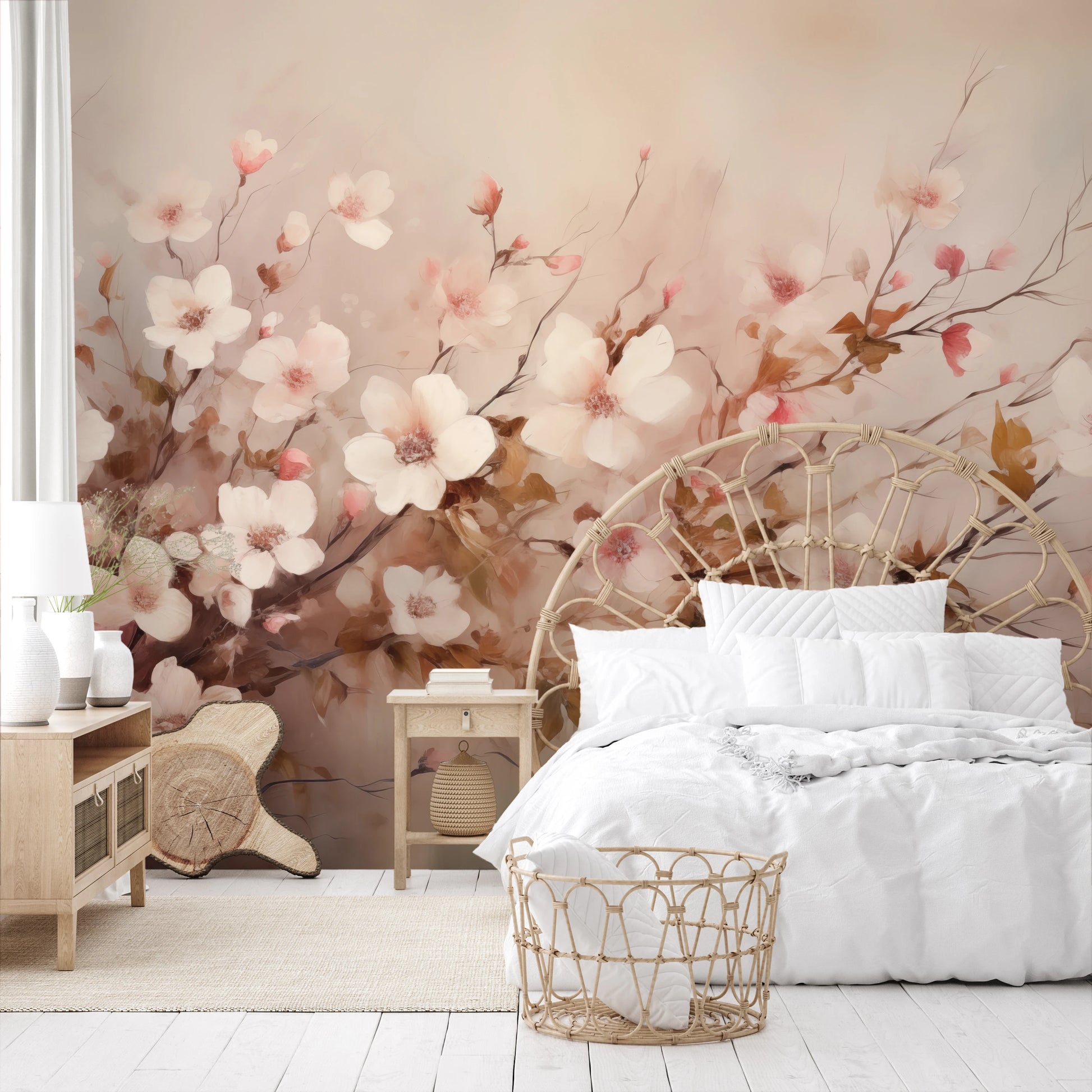 Fototapeta artystyczna o nazwie Cherry Bliss pokazana w aranżacji wnętrza.