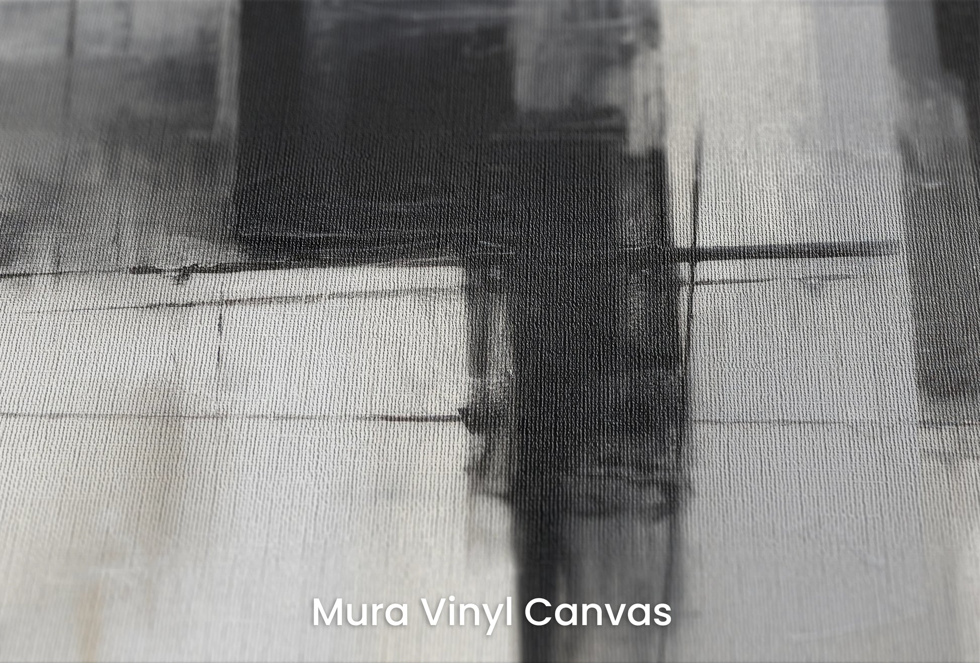 Zbliżenie na artystyczną fototapetę o nazwie Shadow Play na podłożu Mura Vinyl Canvas - faktura naturalnego płótna.