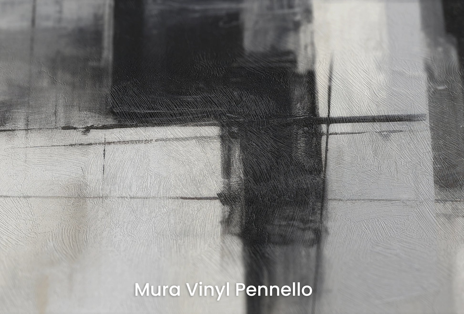 Zbliżenie na artystyczną fototapetę o nazwie Shadow Play na podłożu Mura Vinyl Pennello - faktura pociągnięć pędzla malarskiego.