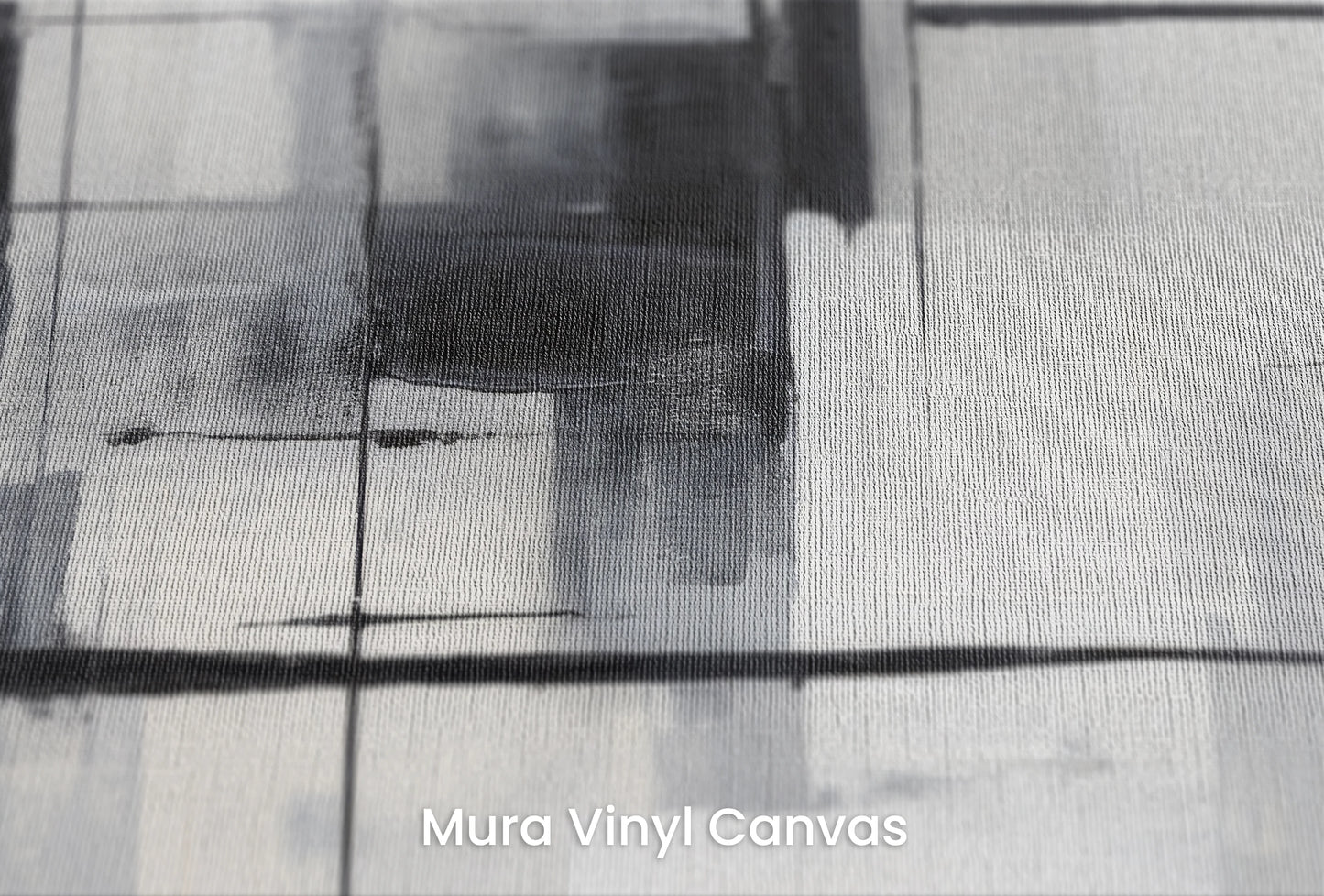 Zbliżenie na artystyczną fototapetę o nazwie Structural Fusion na podłożu Mura Vinyl Canvas - faktura naturalnego płótna.