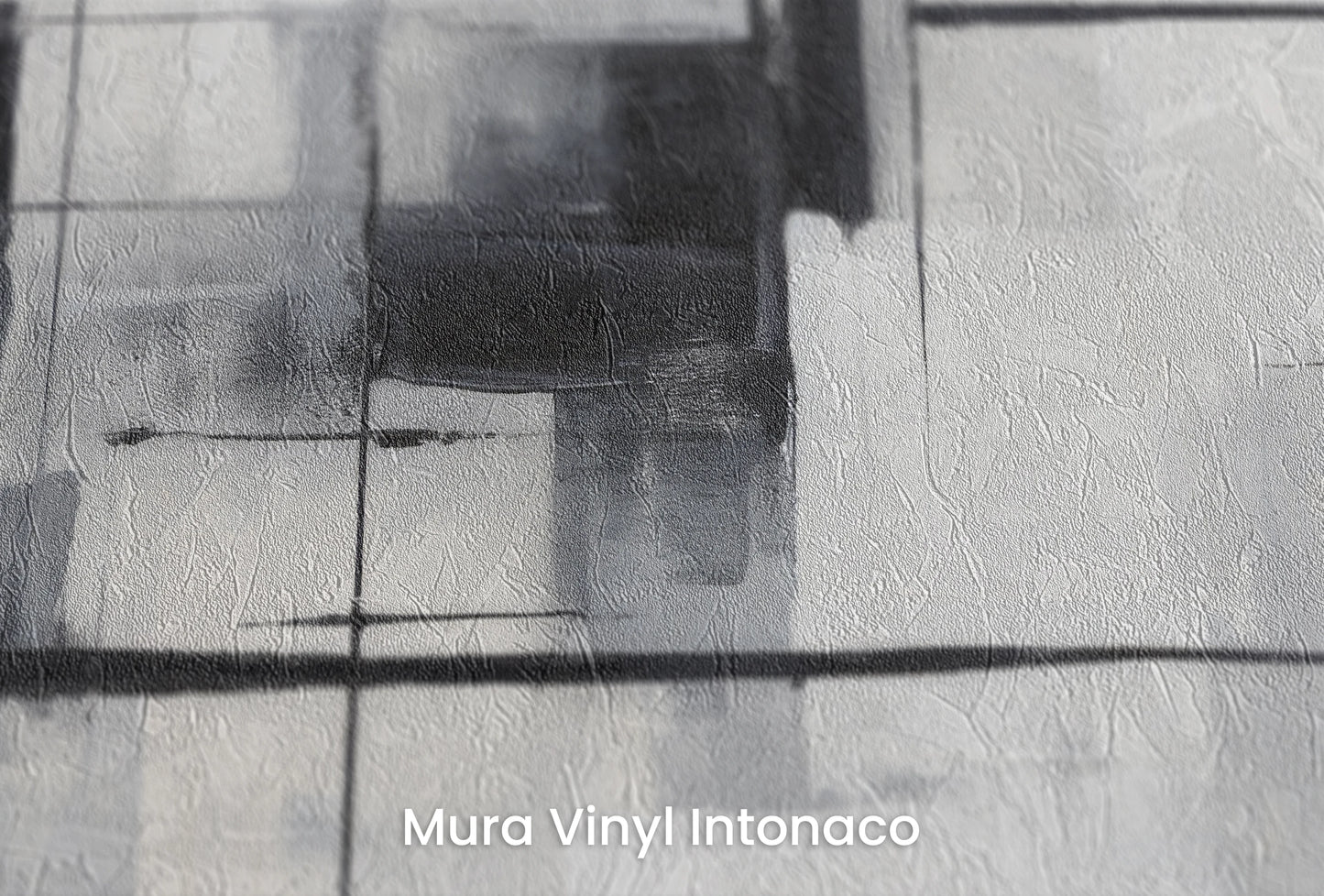 Zbliżenie na artystyczną fototapetę o nazwie Structural Fusion na podłożu Mura Vinyl Intonaco - struktura tartego tynku.