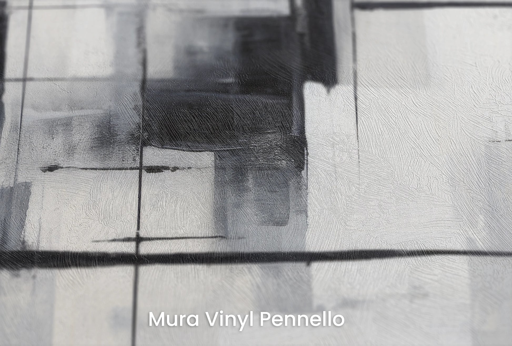 Zbliżenie na artystyczną fototapetę o nazwie Structural Fusion na podłożu Mura Vinyl Pennello - faktura pociągnięć pędzla malarskiego.