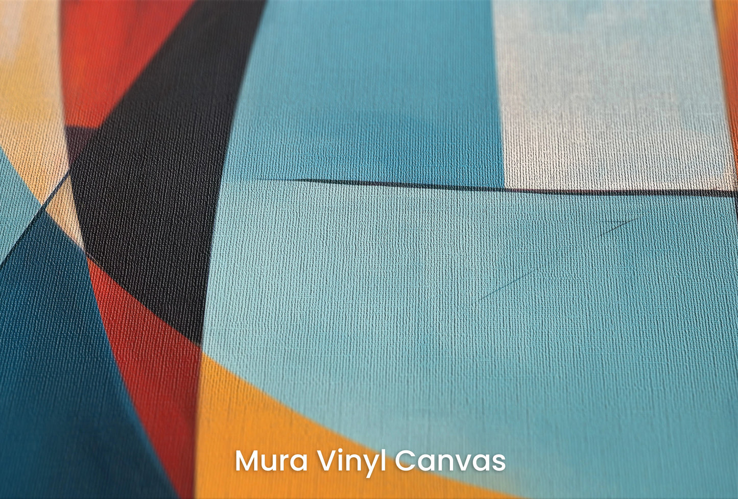 Zbliżenie na artystyczną fototapetę o nazwie Vibrant Curvature na podłożu Mura Vinyl Canvas - faktura naturalnego płótna.