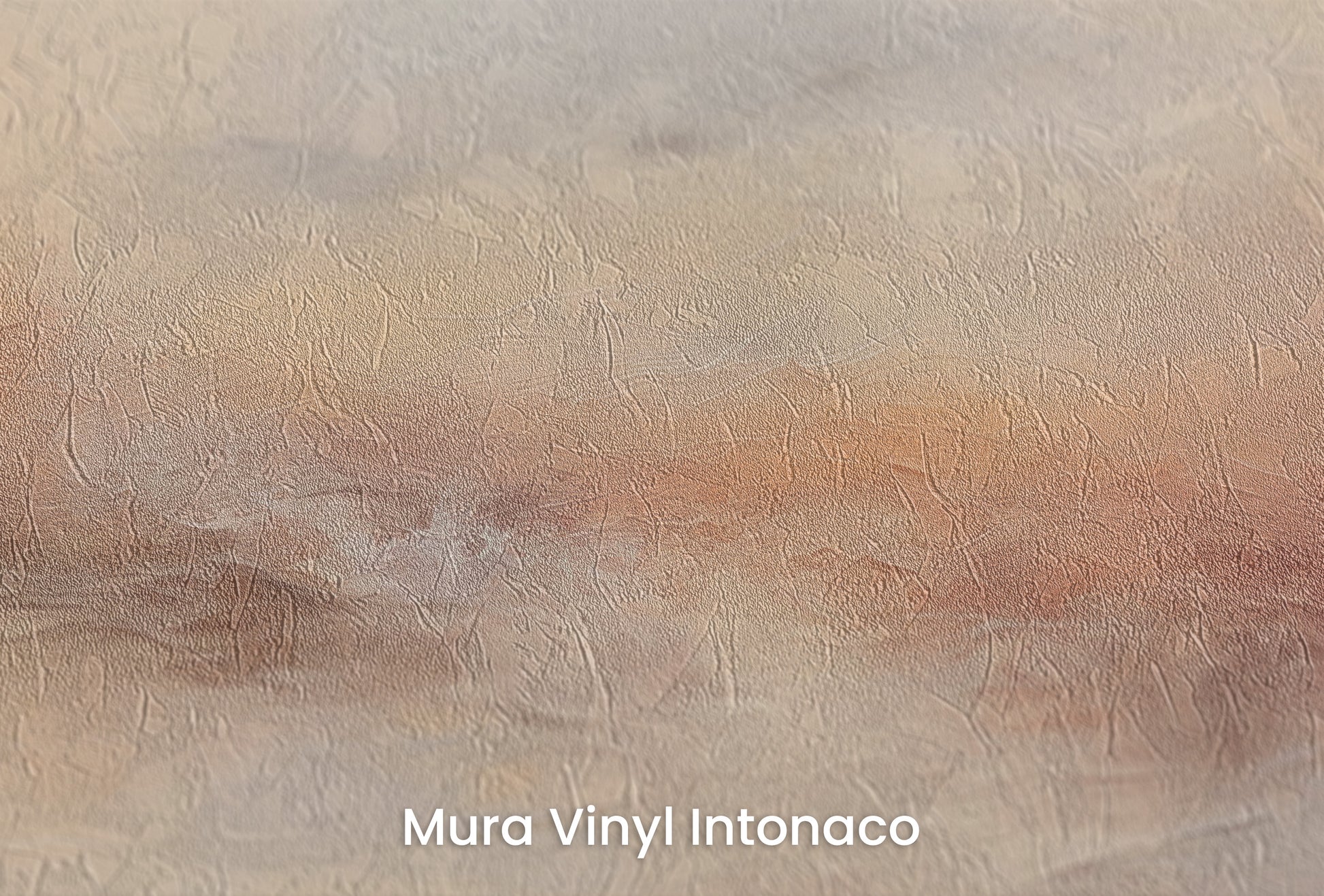 Zbliżenie na artystyczną fototapetę o nazwie MORNING MIST ABLAZE na podłożu Mura Vinyl Intonaco - struktura tartego tynku.