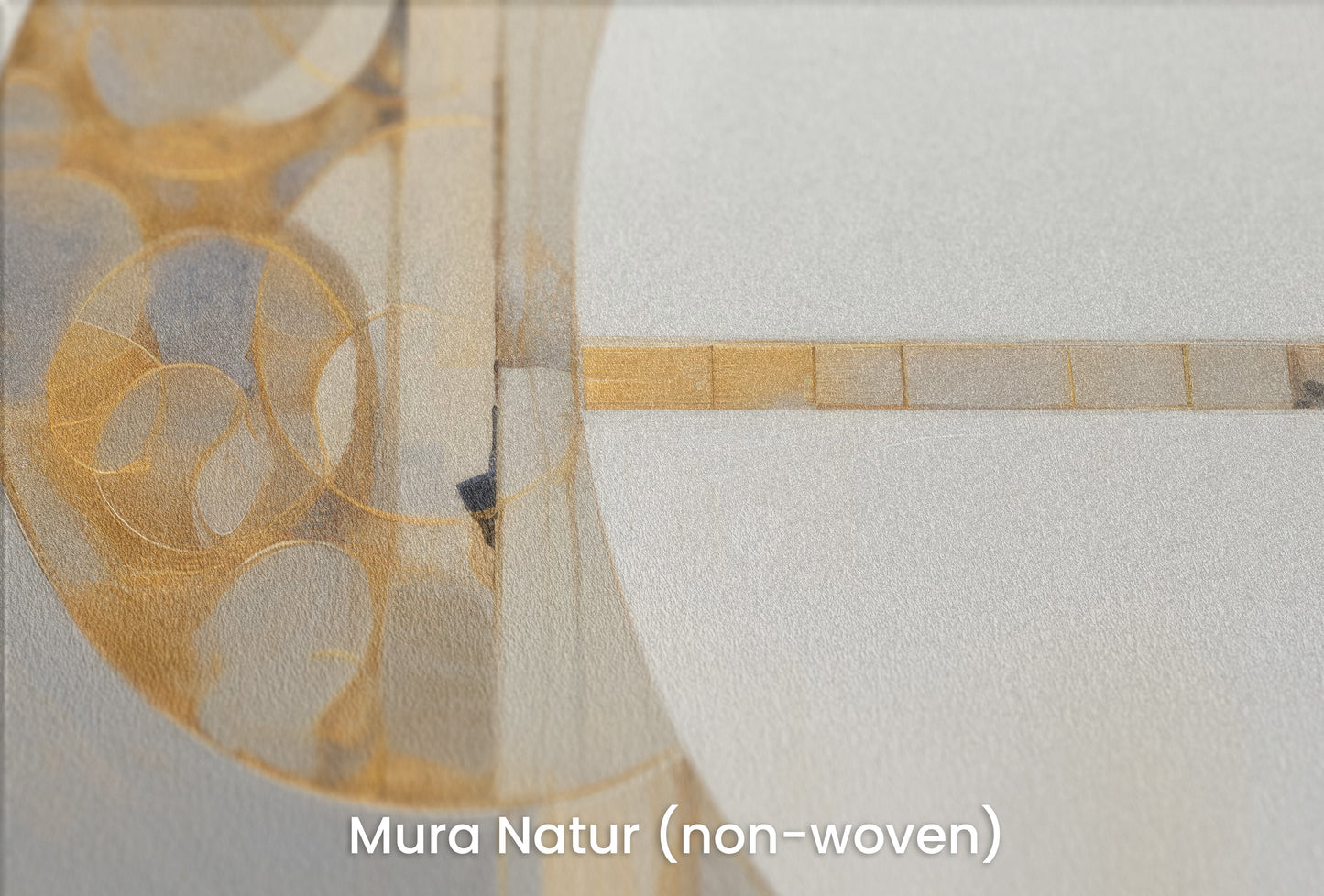 Zbliżenie na artystyczną fototapetę o nazwie AUREATE CIRCLE HARMONY na podłożu Mura Natur (non-woven) - naturalne i ekologiczne podłoże.