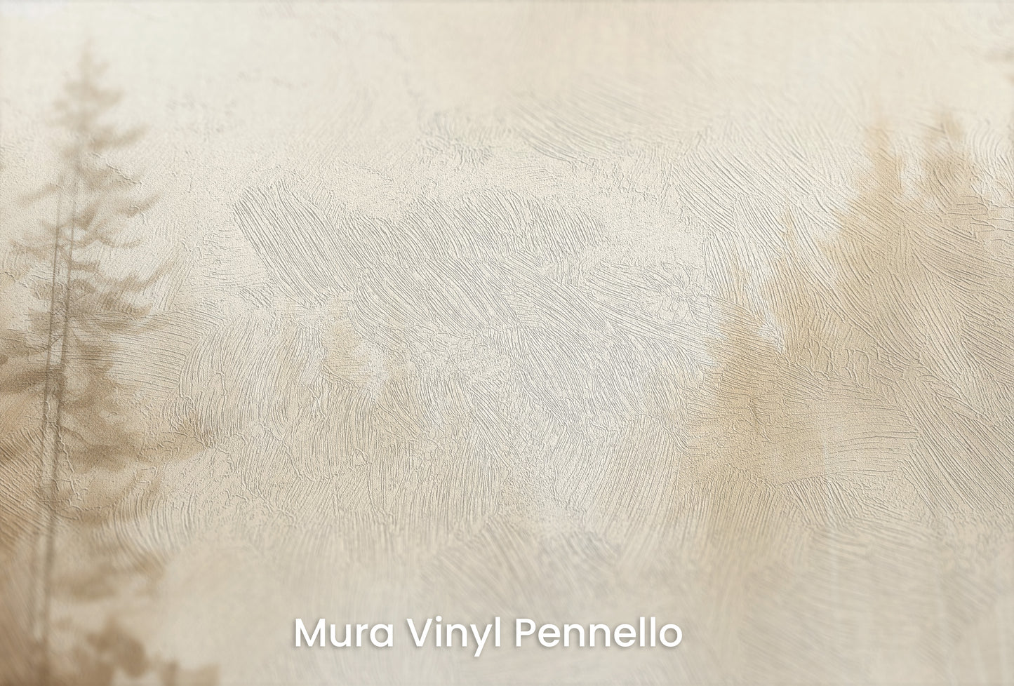 Zbliżenie na artystyczną fototapetę o nazwie AUTUMNAL HAZE TRAIL MURAL na podłożu Mura Vinyl Pennello - faktura pociągnięć pędzla malarskiego.