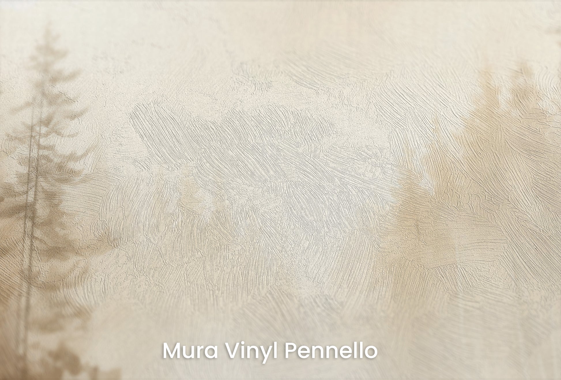 Zbliżenie na artystyczną fototapetę o nazwie AUTUMNAL HAZE TRAIL MURAL na podłożu Mura Vinyl Pennello - faktura pociągnięć pędzla malarskiego.