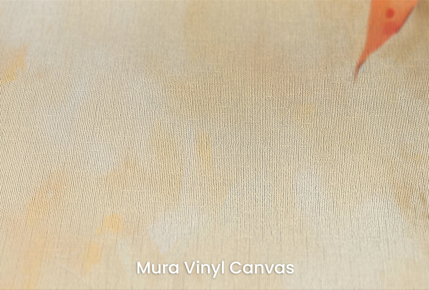 Zbliżenie na artystyczną fototapetę o nazwie Creamy Canvas na podłożu Mura Vinyl Canvas - faktura naturalnego płótna.