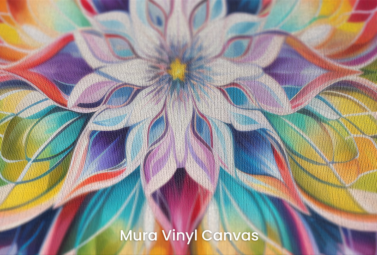 Zbliżenie na artystyczną fototapetę o nazwie Autumn Radiance #2 na podłożu Mura Vinyl Canvas - faktura naturalnego płótna.