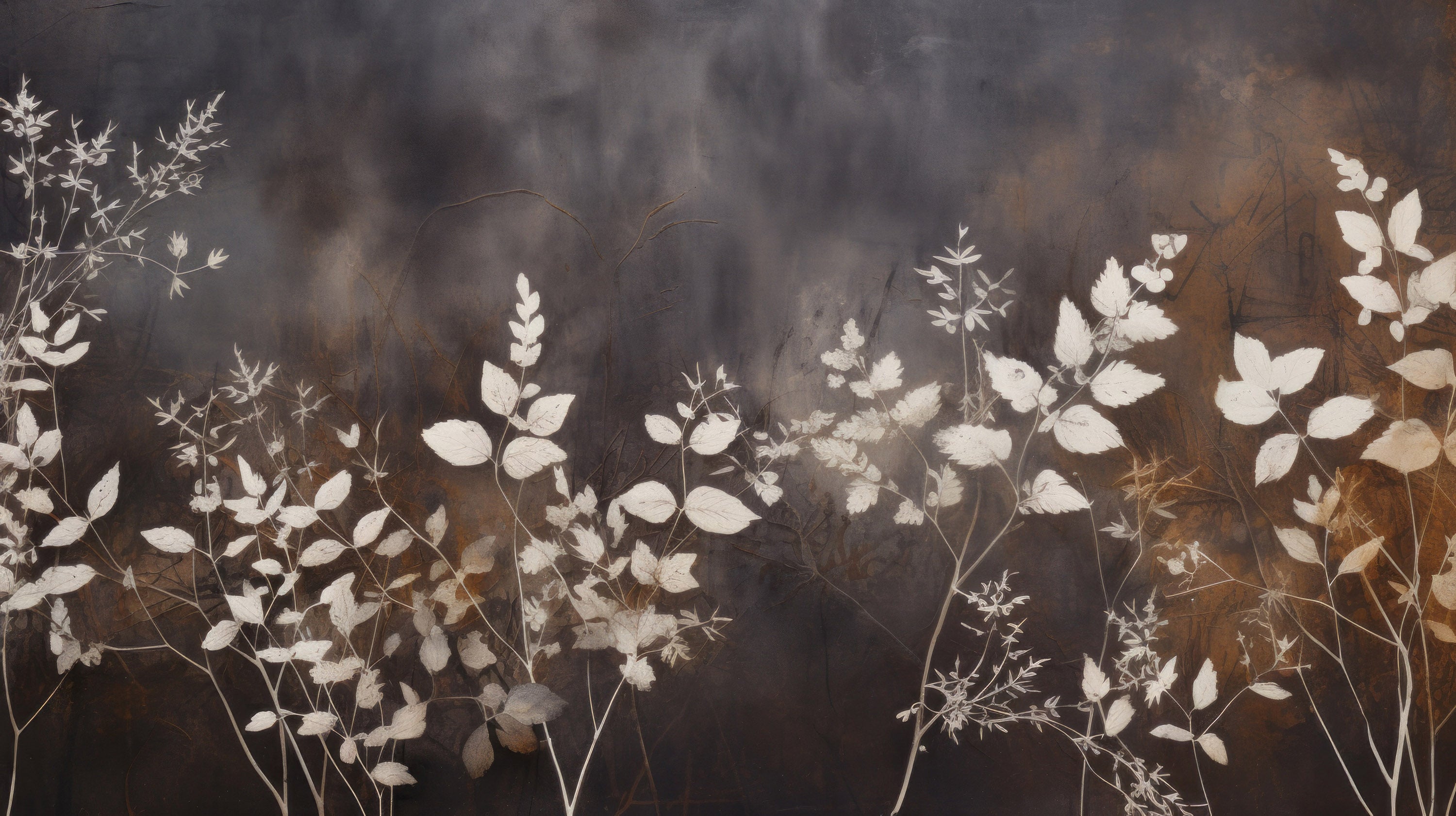 Podgląd wzoru: Prezentacja całego wzoru fototapety o nazwie Misty Floral Contrast