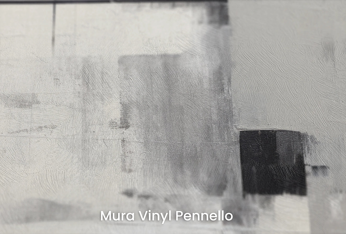 Zbliżenie na artystyczną fototapetę o nazwie Bold Divide na podłożu Mura Vinyl Pennello - faktura pociągnięć pędzla malarskiego.