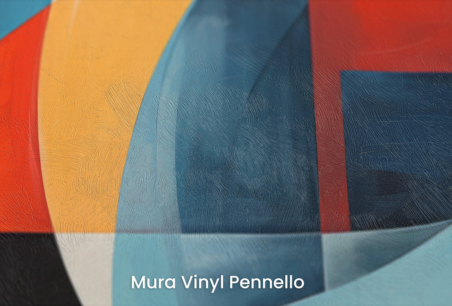 Zbliżenie na artystyczną fototapetę o nazwie Abstract Swirl na podłożu Mura Vinyl Pennello - faktura pociągnięć pędzla malarskiego.