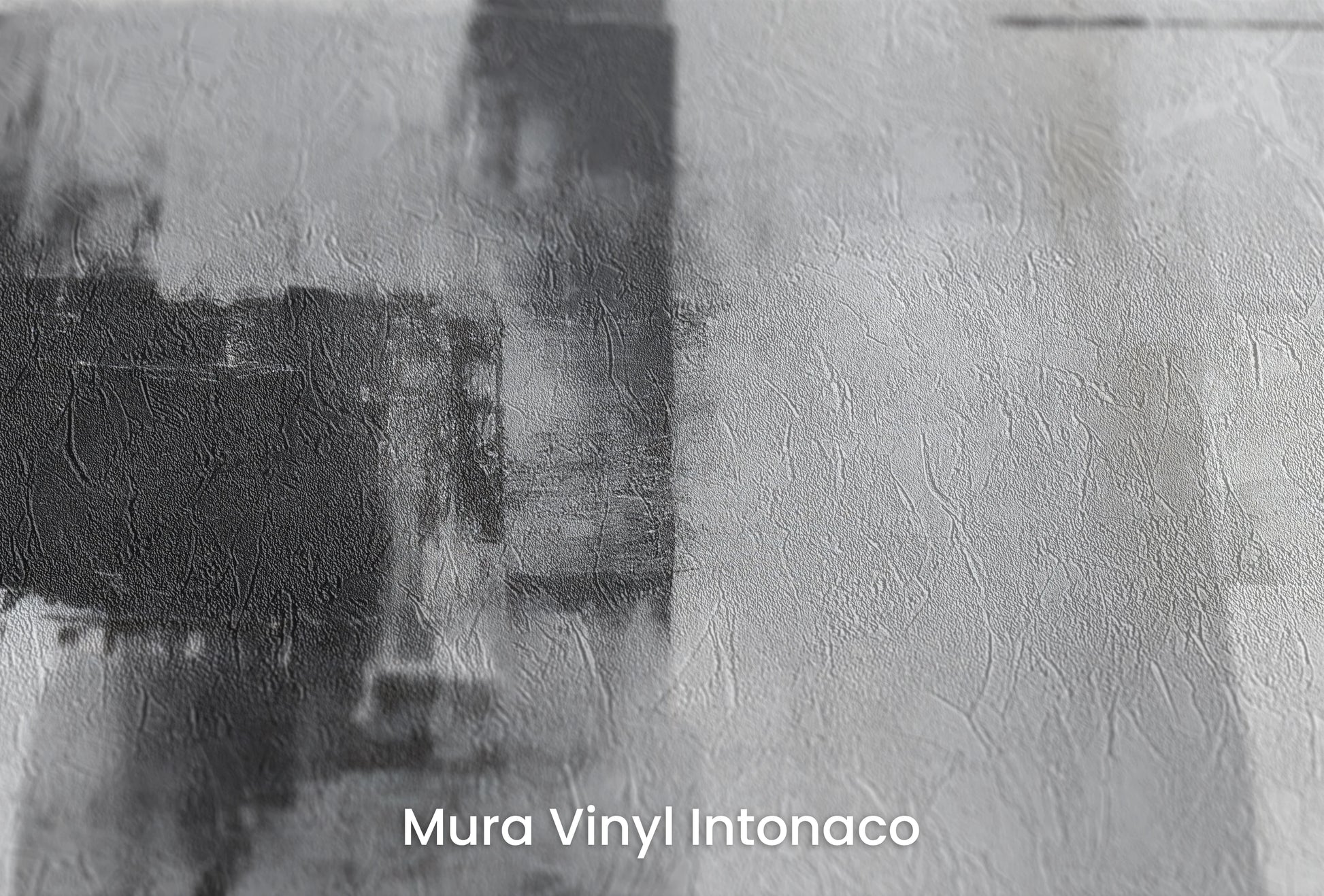 Zbliżenie na artystyczną fototapetę o nazwie Intersecting Planes na podłożu Mura Vinyl Intonaco - struktura tartego tynku.