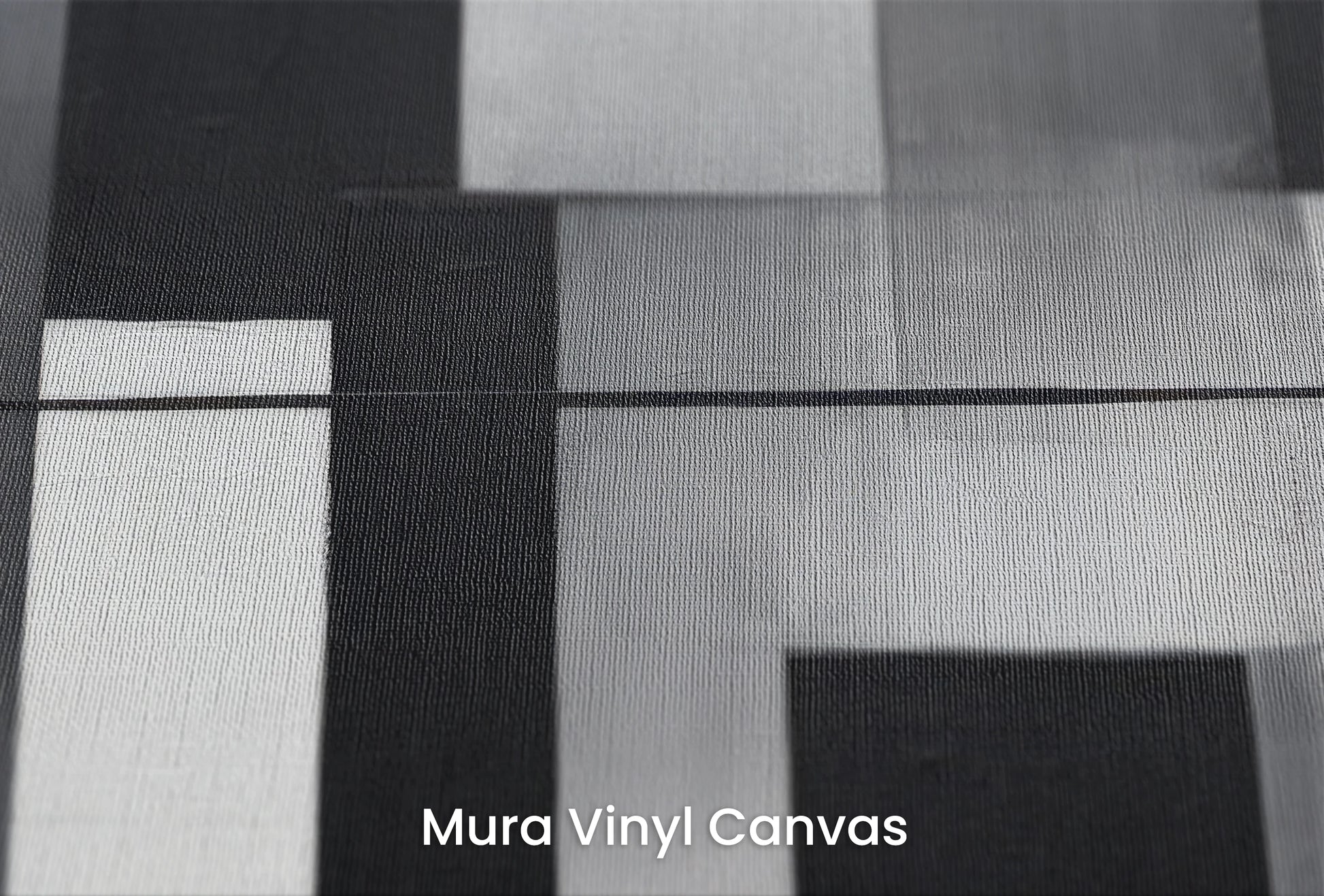 Zbliżenie na artystyczną fototapetę o nazwie Monochromatic Balance na podłożu Mura Vinyl Canvas - faktura naturalnego płótna.