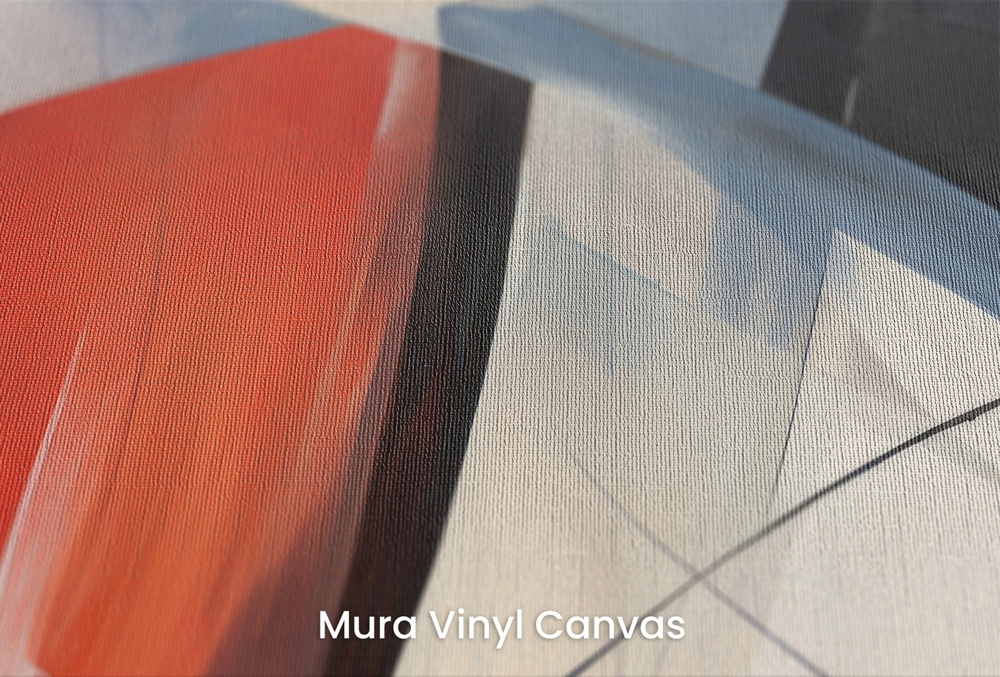 Zbliżenie na artystyczną fototapetę o nazwie Dynamic Contrast #2 na podłożu Mura Vinyl Canvas - faktura naturalnego płótna.