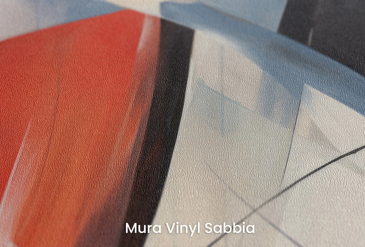 Zbliżenie na artystyczną fototapetę o nazwie Dynamic Contrast #2 na podłożu Mura Vinyl Sabbia struktura grubego ziarna piasku.