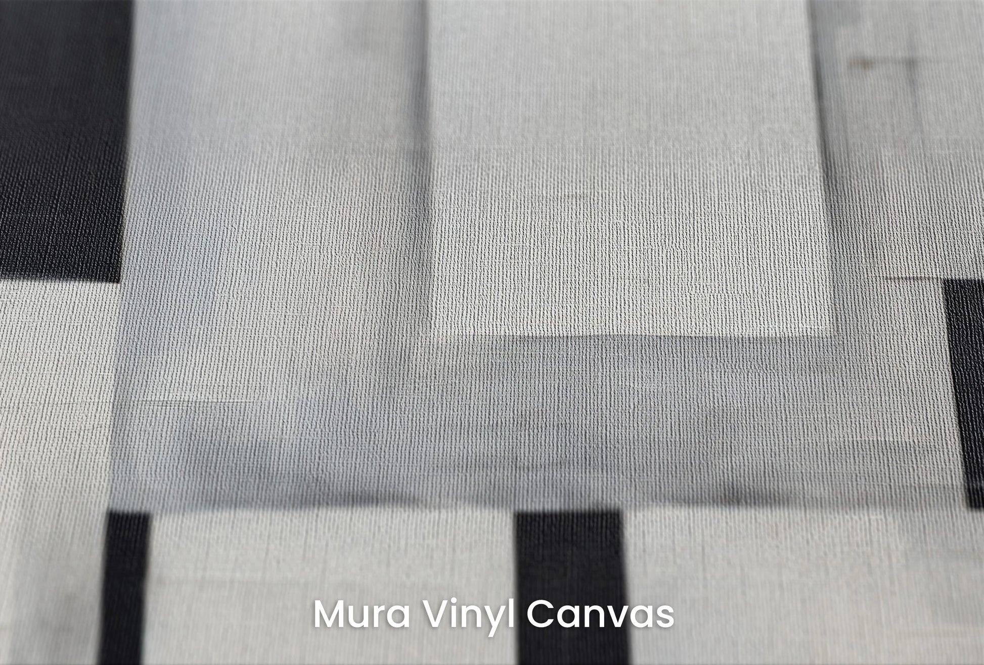 Zbliżenie na artystyczną fototapetę o nazwie Monochrome Blocks na podłożu Mura Vinyl Canvas - faktura naturalnego płótna.