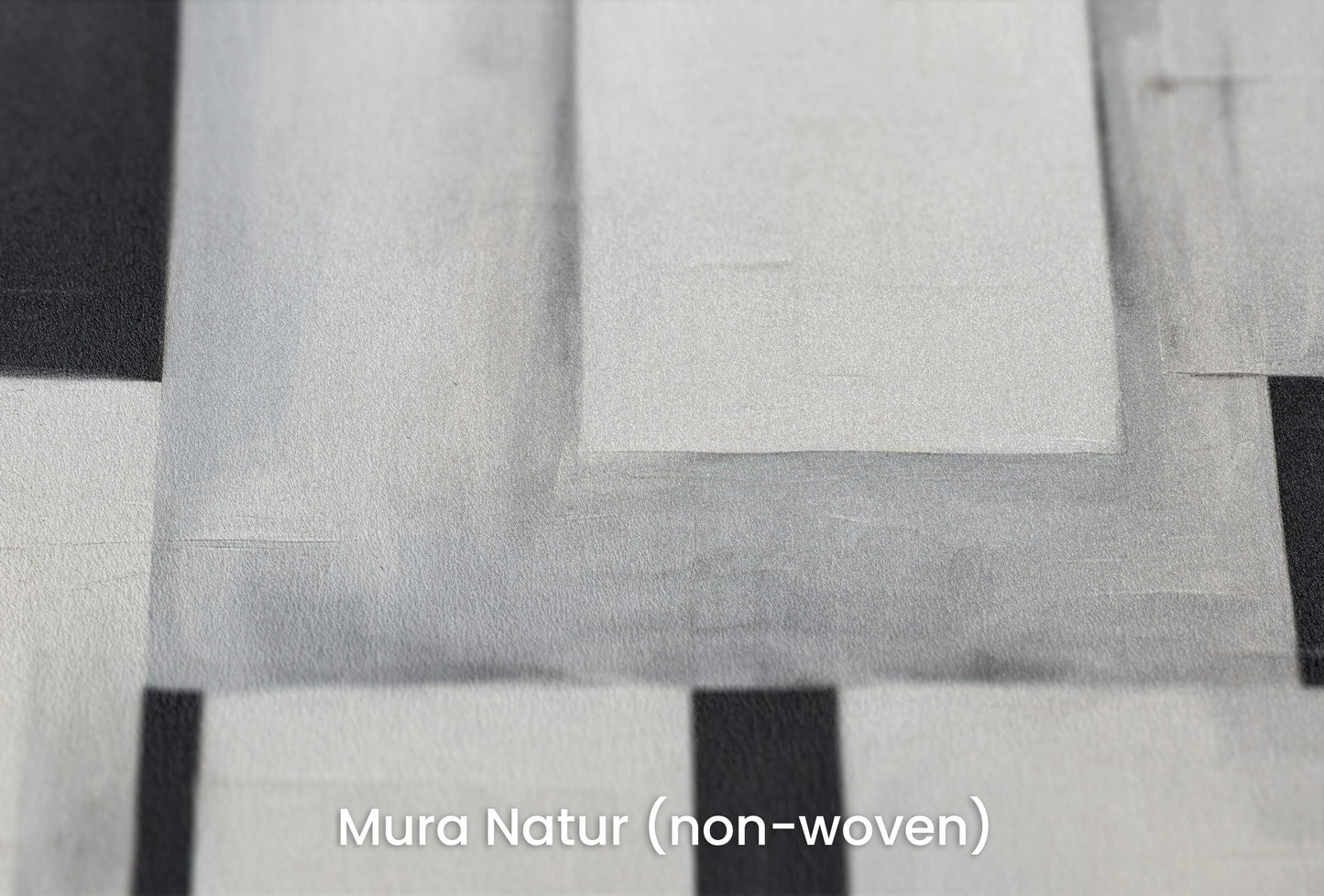 Zbliżenie na artystyczną fototapetę o nazwie Monochrome Blocks na podłożu Mura Natur (non-woven) - naturalne i ekologiczne podłoże.