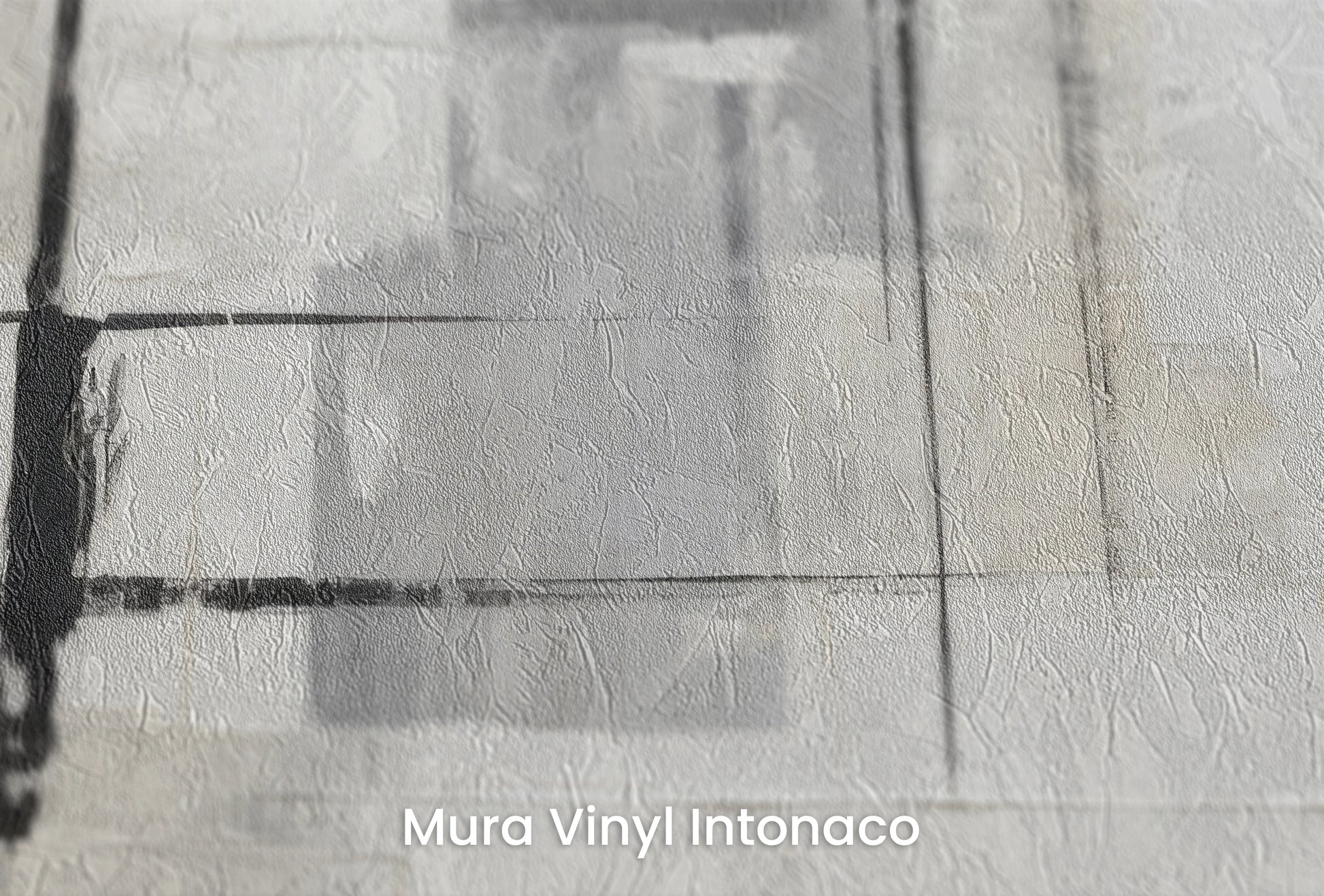 Zbliżenie na artystyczną fototapetę o nazwie Dynamic Clarity na podłożu Mura Vinyl Intonaco - struktura tartego tynku.