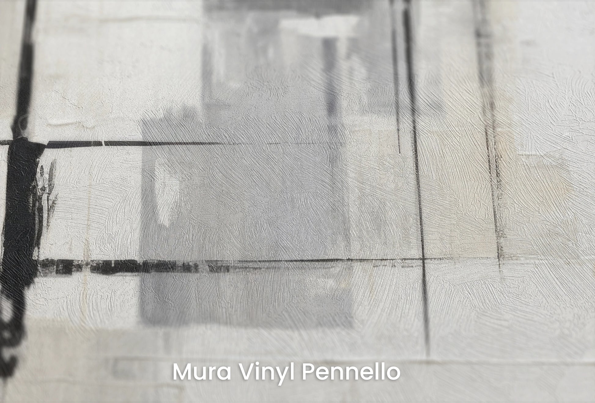 Zbliżenie na artystyczną fototapetę o nazwie Dynamic Clarity na podłożu Mura Vinyl Pennello - faktura pociągnięć pędzla malarskiego.