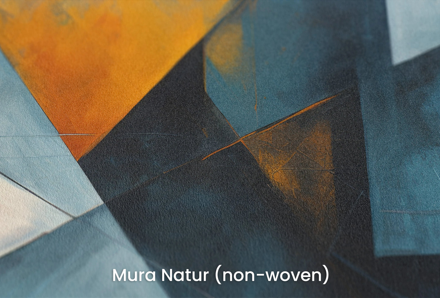 Zbliżenie na artystyczną fototapetę o nazwie Colorful Geometry #2 na podłożu Mura Natur (non-woven) - naturalne i ekologiczne podłoże.