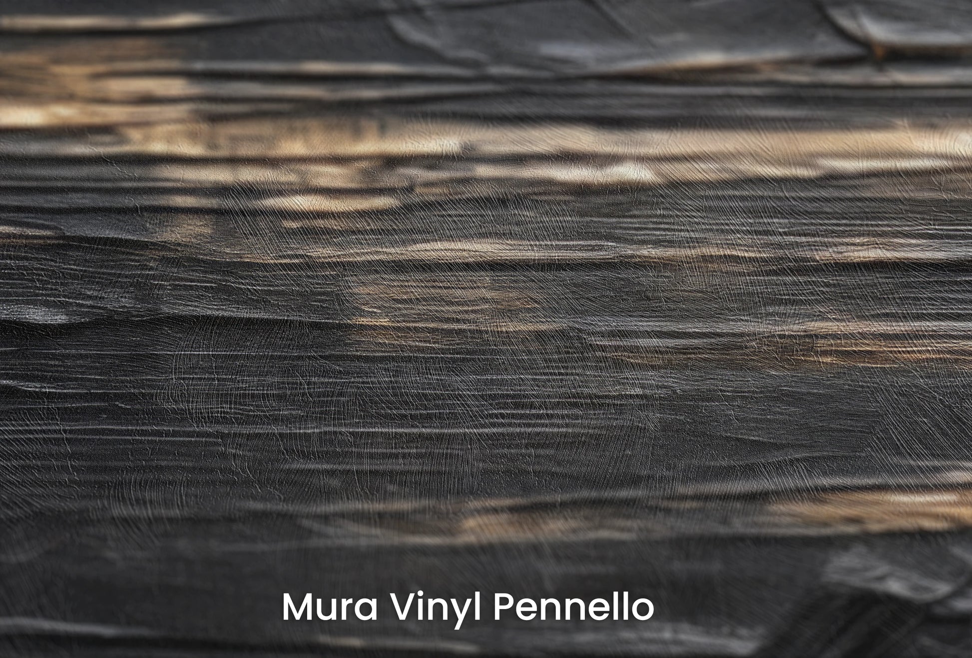 Zbliżenie na artystyczną fototapetę o nazwie Textured Depths na podłożu Mura Vinyl Pennello - faktura pociągnięć pędzla malarskiego.