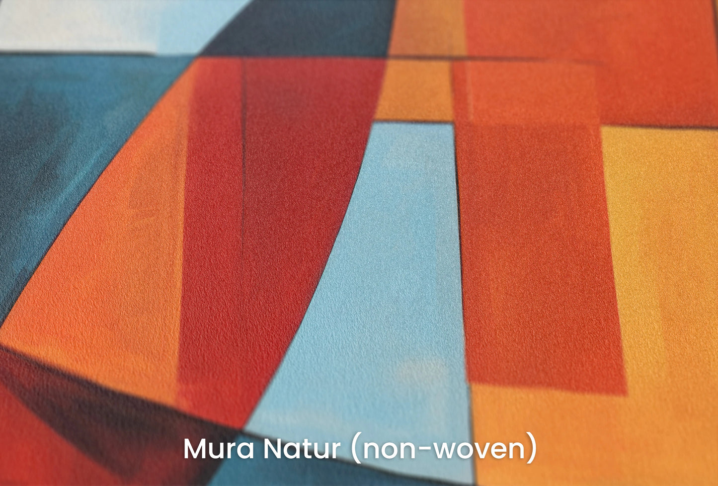 Zbliżenie na artystyczną fototapetę o nazwie Colorful Curves na podłożu Mura Natur (non-woven) - naturalne i ekologiczne podłoże.