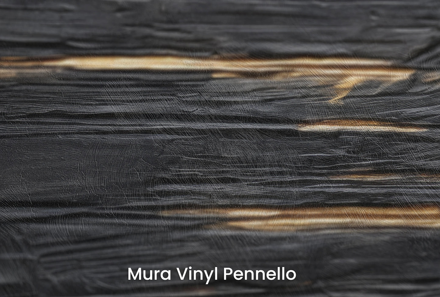 Zbliżenie na artystyczną fototapetę o nazwie Dark Currents na podłożu Mura Vinyl Pennello - faktura pociągnięć pędzla malarskiego.